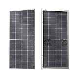 Renogy N-Type 16BB 250W Bifacial Solar Panel, 12V 250 Watt Solar Panel Double-Side 25% High-Efficiency, PV Module Power Charger for RV Marine Rooftop Farm Battery and Other Off-Grid Applications 250W N-Type 16BB Bifacial