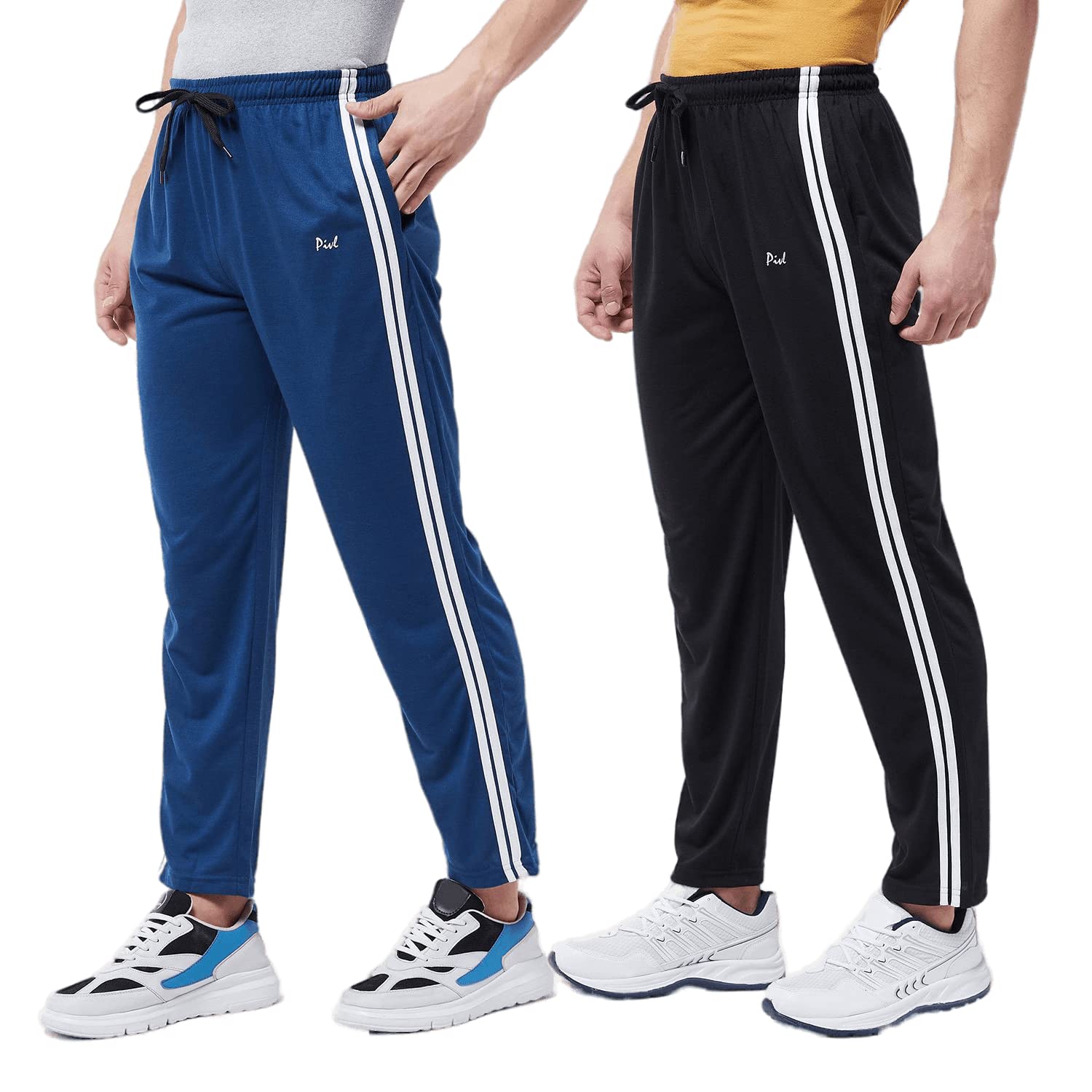 pivl Striped Track Pants for Men Combo Pack of 2-picture-7