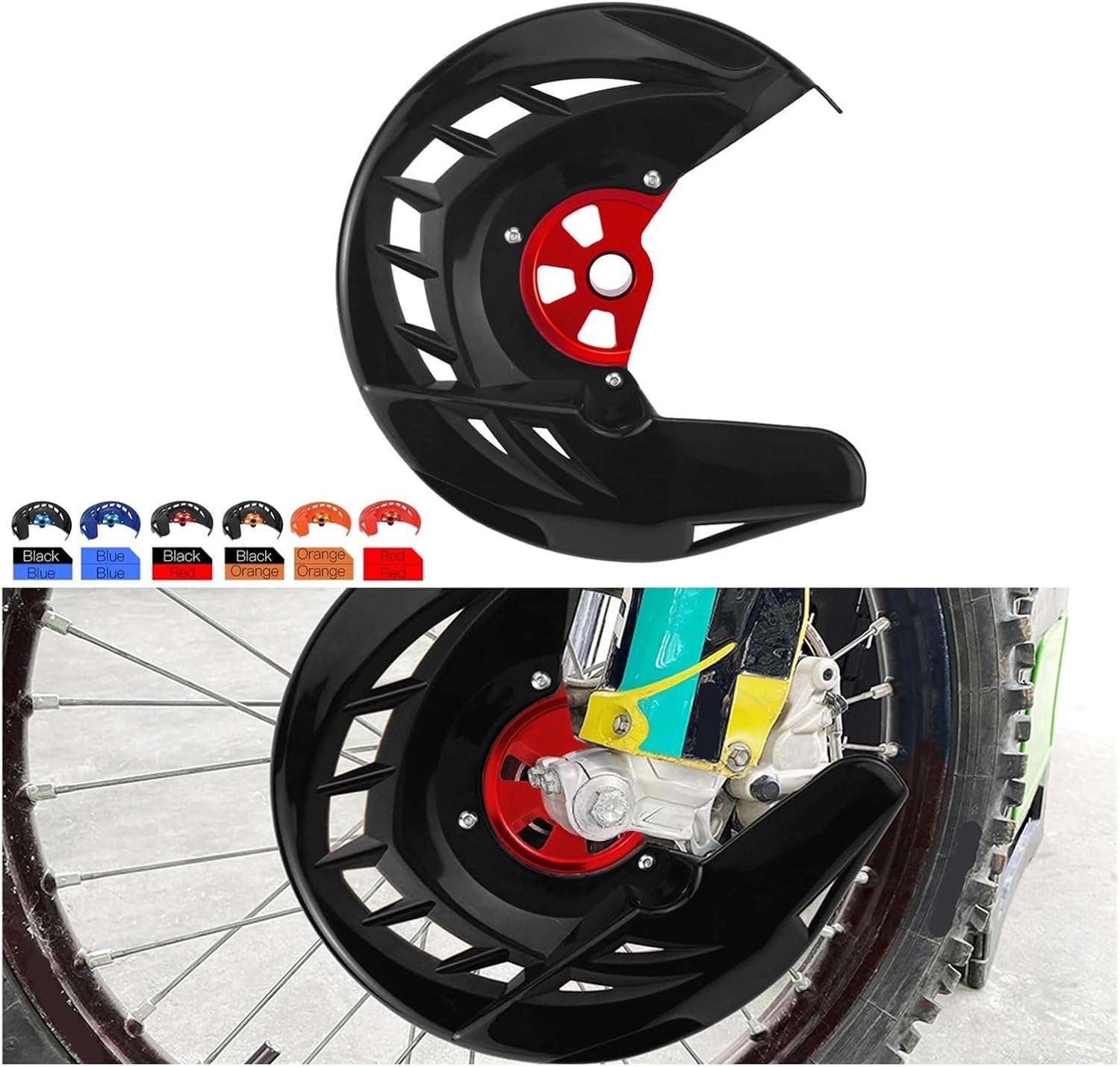 Compatible with EC 300 2021-2025 EC 250 EC350F MC 125 MC250F MC450F EX EXF 250 300 Front Brake Disc Guard ES 350 500 EW500F 2024-2025(Black Red)