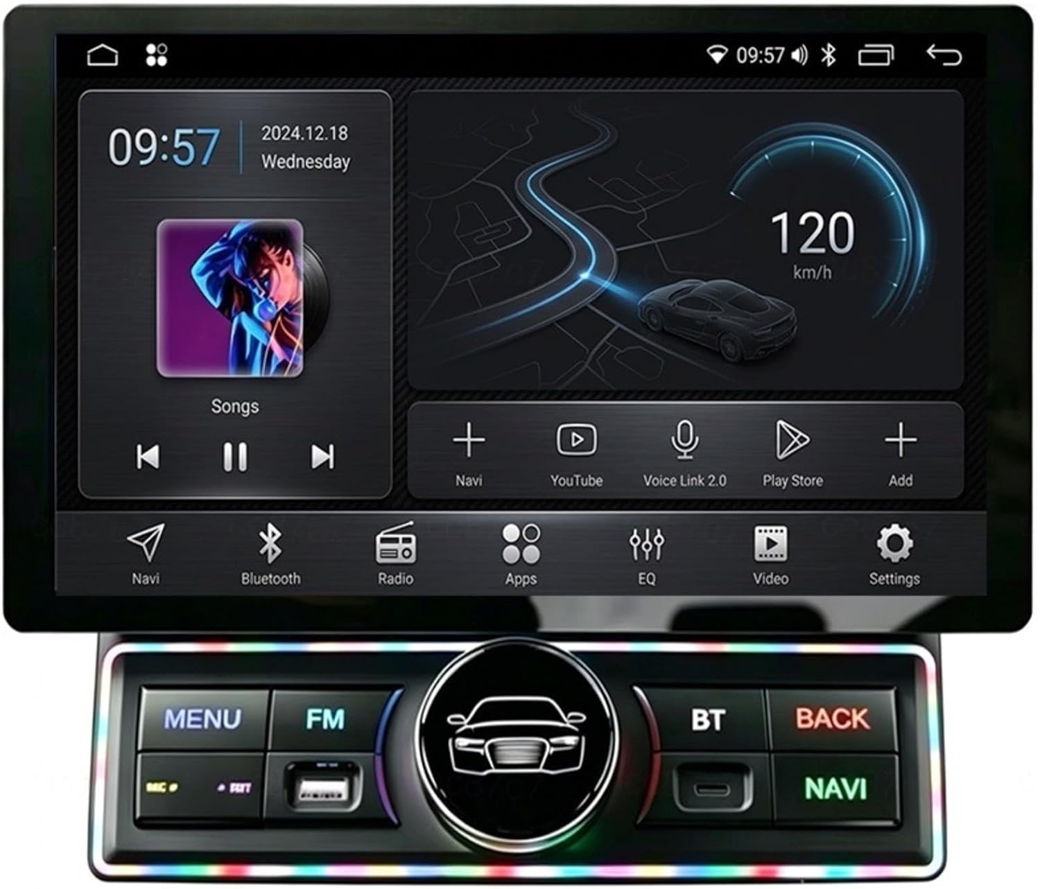 Android 15 Double Din Car Stereo 10.6\