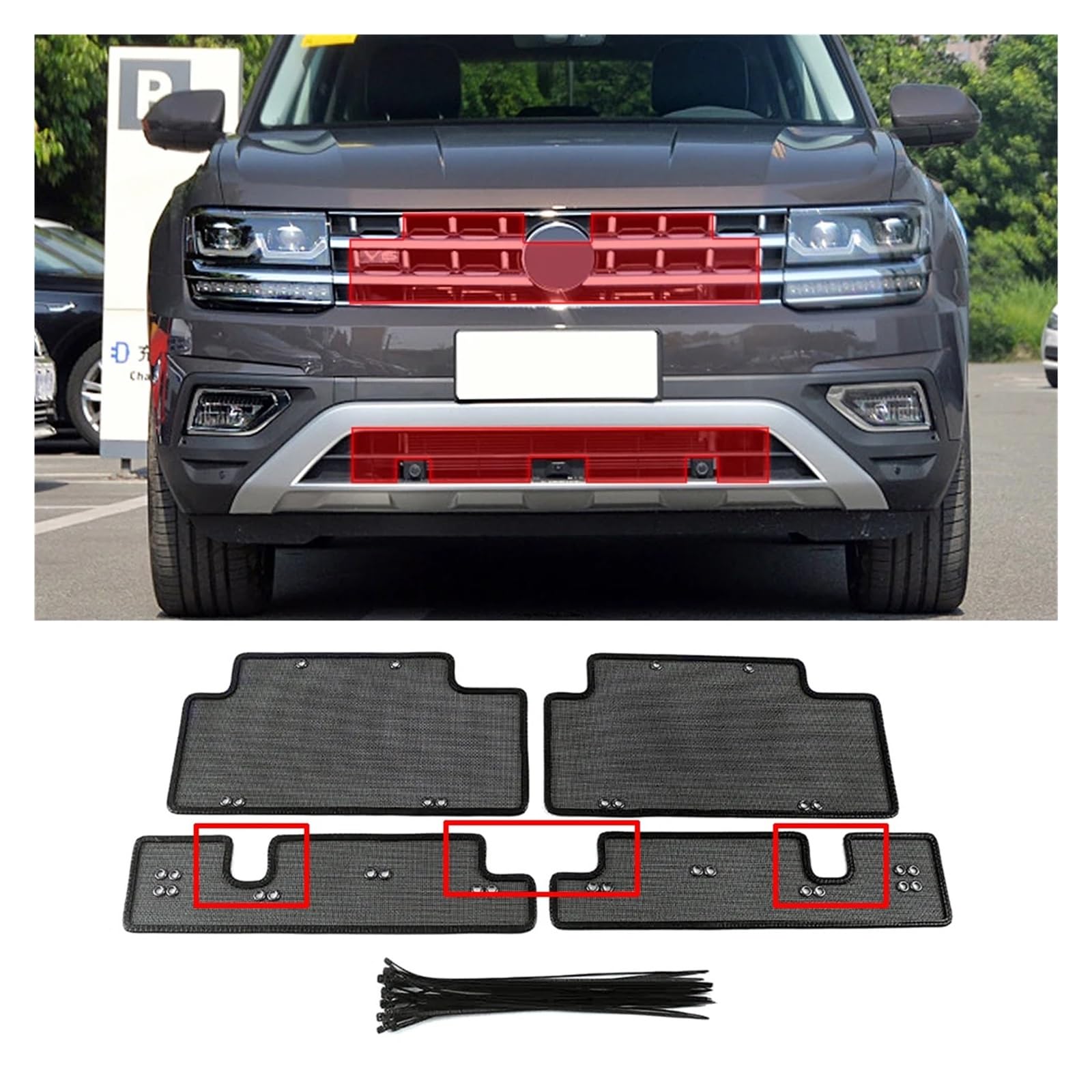 Dla VW, dla Teramont Atlas 2017 2018 2019, przedni grill