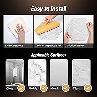 Vista 7 de TONOR - Paquete de 12 paneles acústicos hexagonales, paneles autoadhesivos a prueba de sonido de 12 x 10 x 0.4 pulgadas para paredes, panel de pared