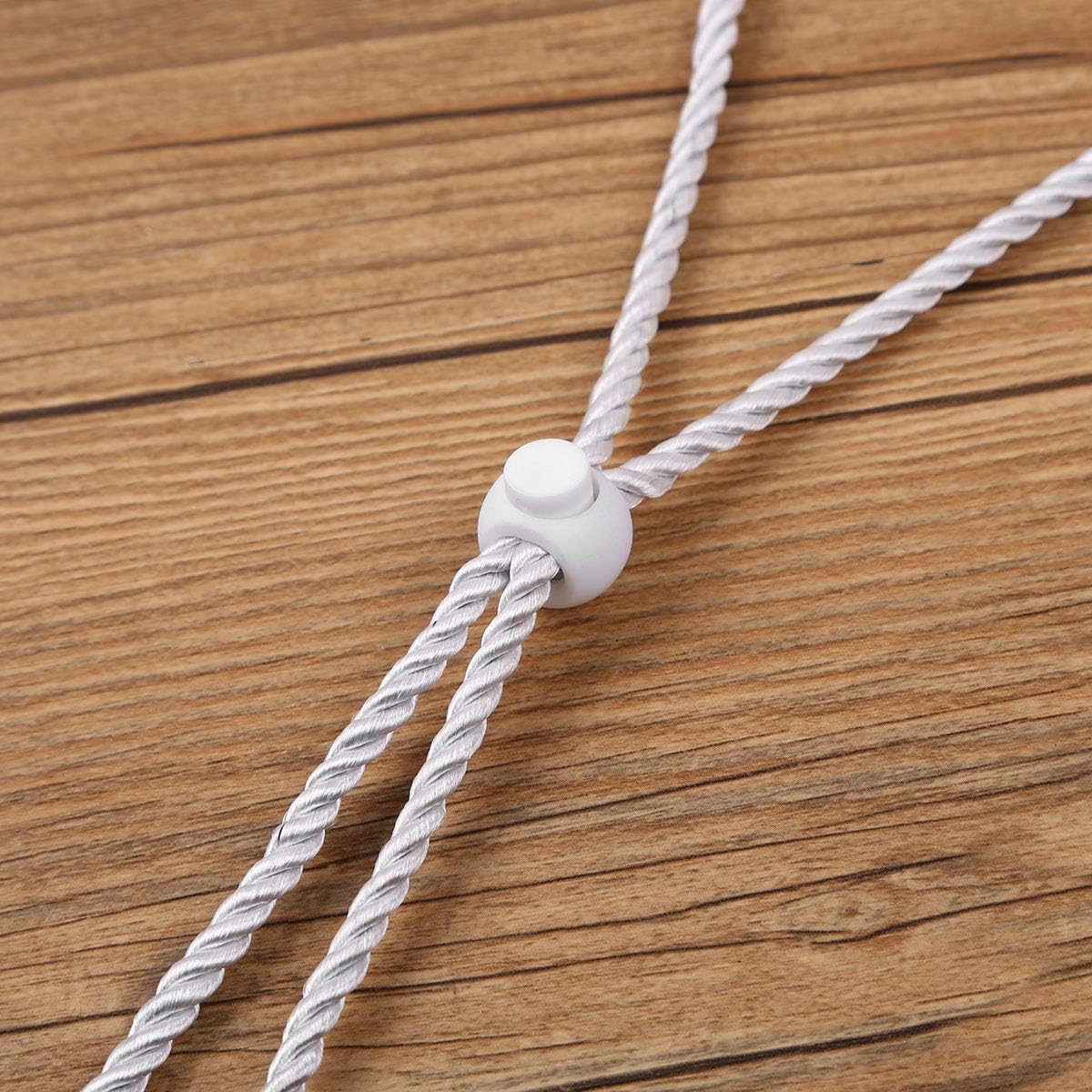 iiniim 50Pcs/100Pcs Plastic Cord Lock Round Ball Spring Toggle Stopper Drawstring Rope Cord Locks Clip Ends White (50PCS) 1.7cm