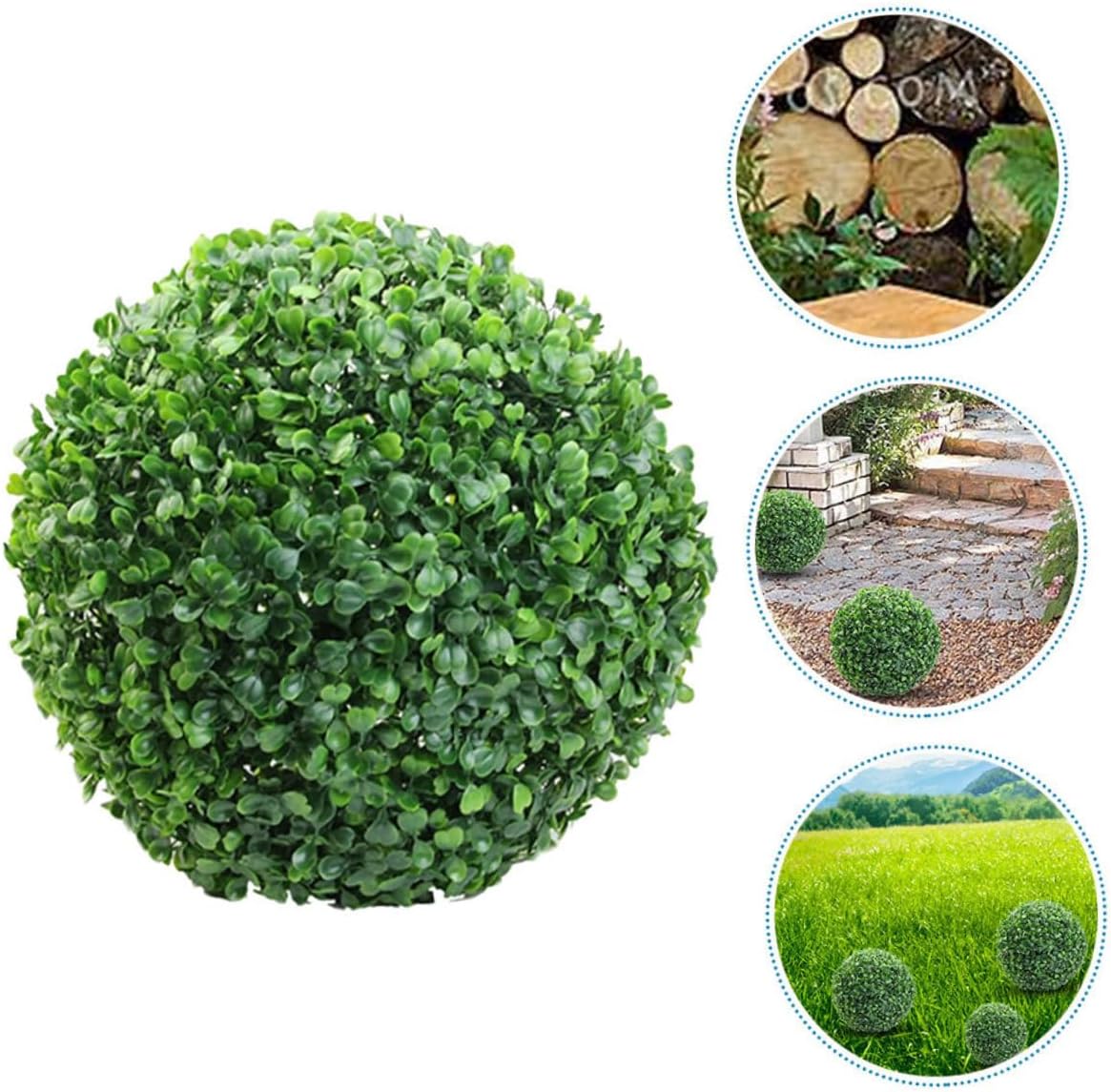 2pcs Decorative Grass Balls for Outdoor Artificial Topiary Balls No Water Needed for Ceiling Tree Wall