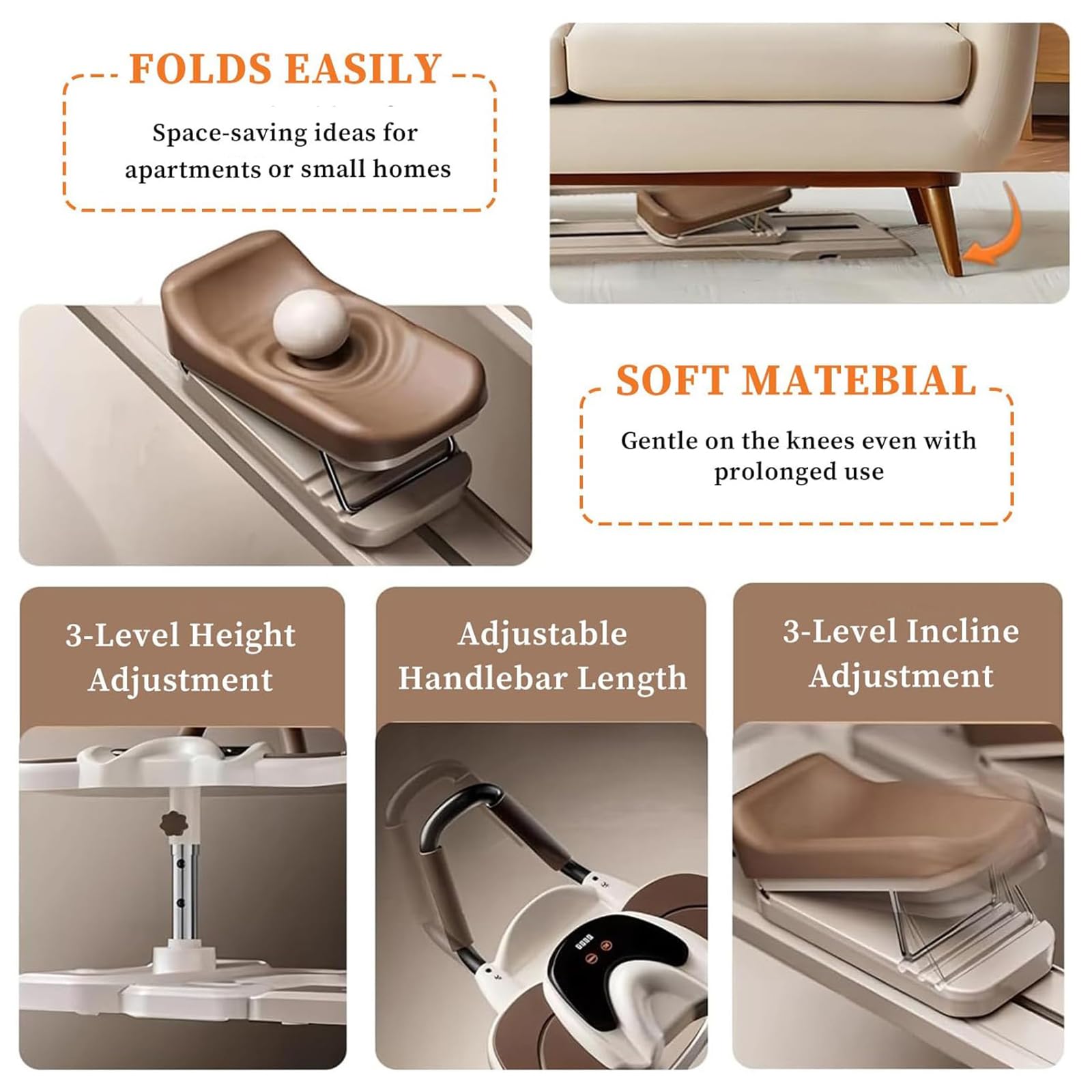 Trenażer kręgosłupa, Spine Twist and Stretch Trainer, 3-stopniowa regulacja wysokości, licznik LED, do pilatesu, do treningu mięśni brzucha, ujędrniania talii i rozciągania nóg, 100 kg