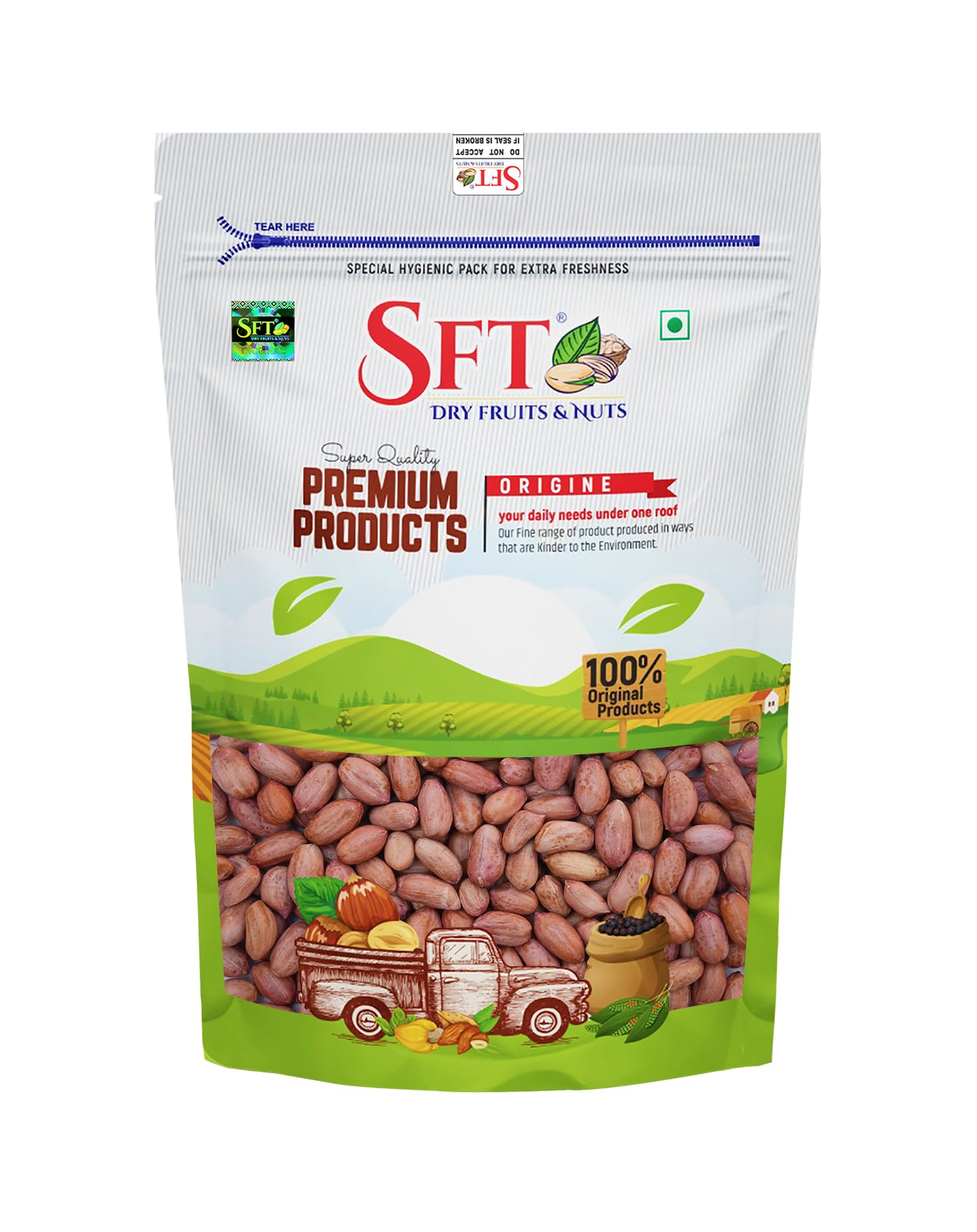 SFT Raw Peanuts, Pink, 1kg