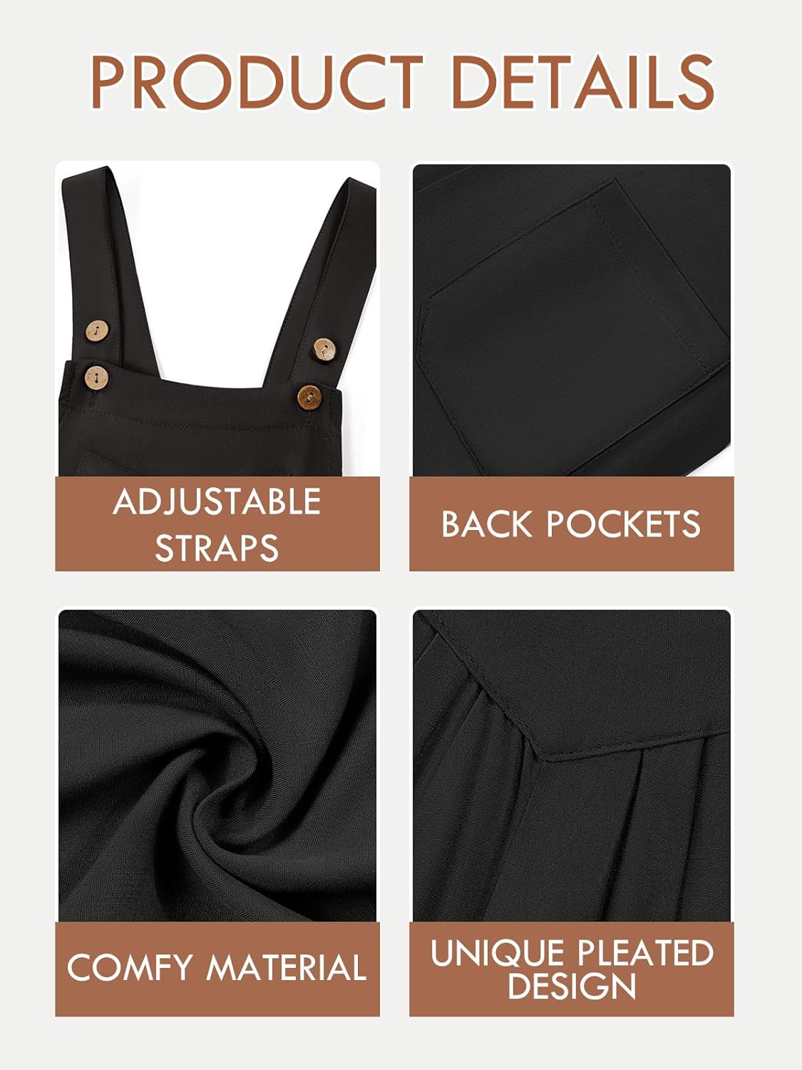 Haloumoning Girls Overalls Kids Casual Sleeveless Wide Leg Jumpsuit Loose Rompers with Pockets 5-14 Years - Image 6