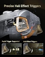 Vista 4 de EasySMX D05 PC Controller - Enhanced Wireless Bluetooth Pro Controller with Charging Dock/Hall Sensor/RGB Lighting - No Stick Drift, No Dead Zone