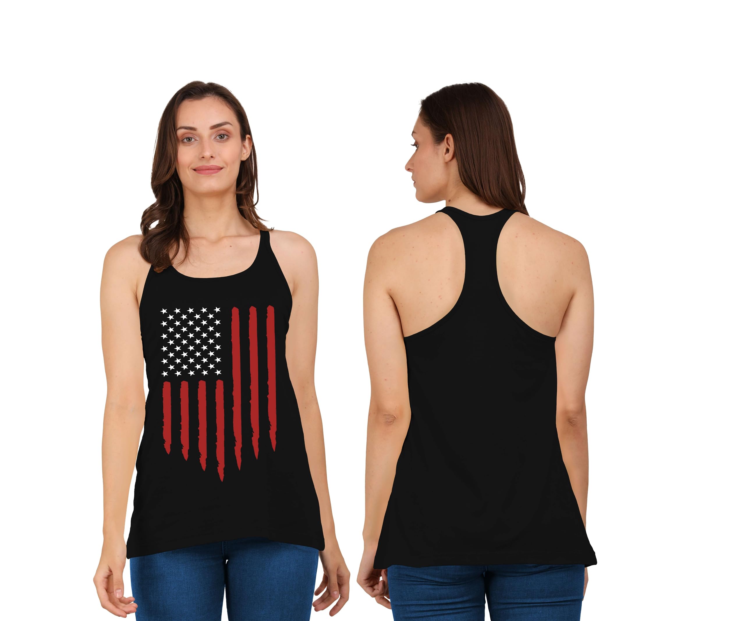 the blazze Women's Cotton Printed Sleeveless Racerback Dry Fit Sportswear Breathable Moisture Wicking Atheletic Vest Tank Top L33 Product Code (Size, Colour)-picture-27