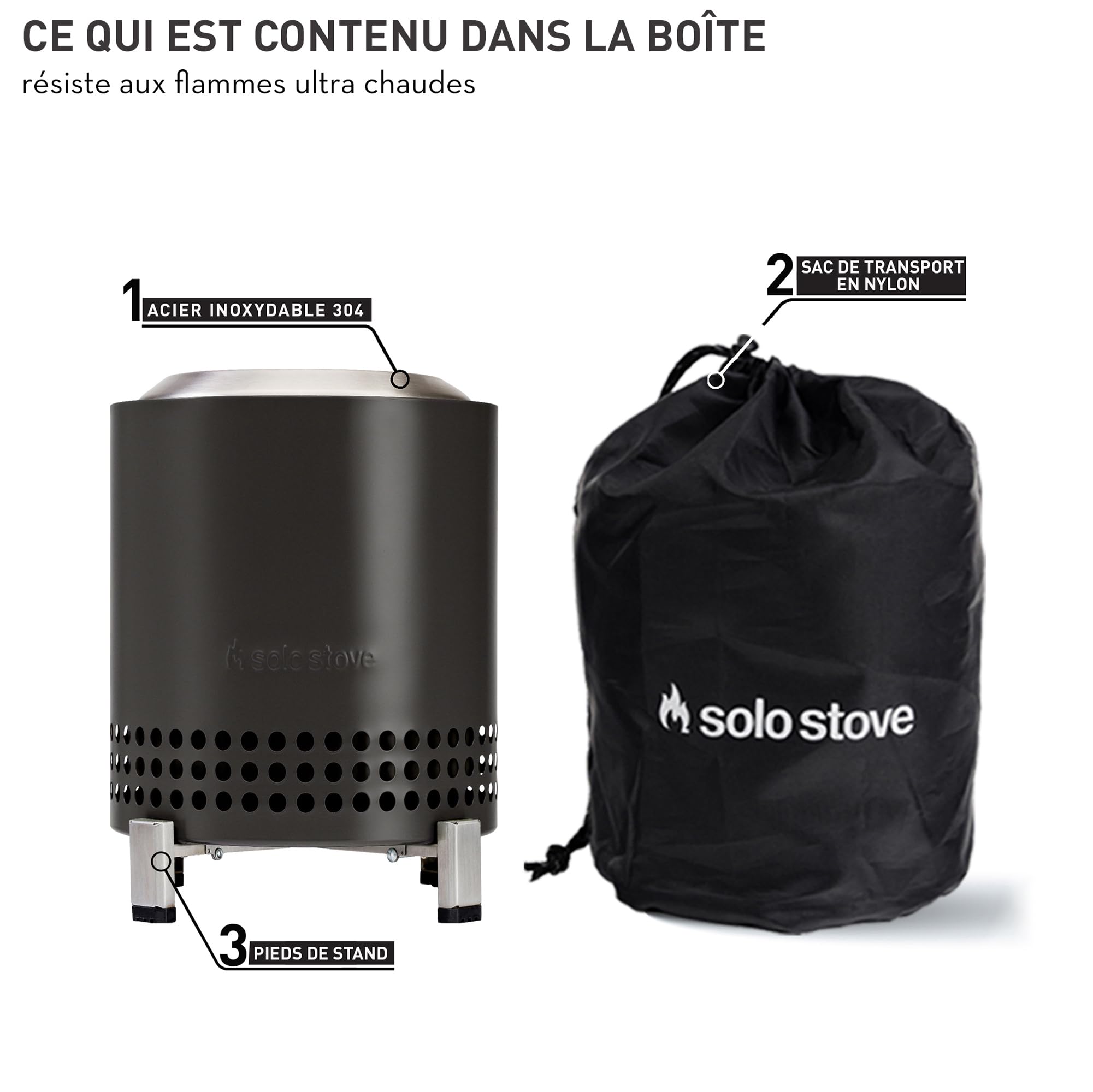 Solo Stove Brasero de Table Mesa avec Support | Mini cheminée d'extérieur à Faible dégagement de fumée, par des granulés ou du Bois, Acier Inoxydable, avec Sac de Transport, 17,5 x 13 cm, 635 g, Gris