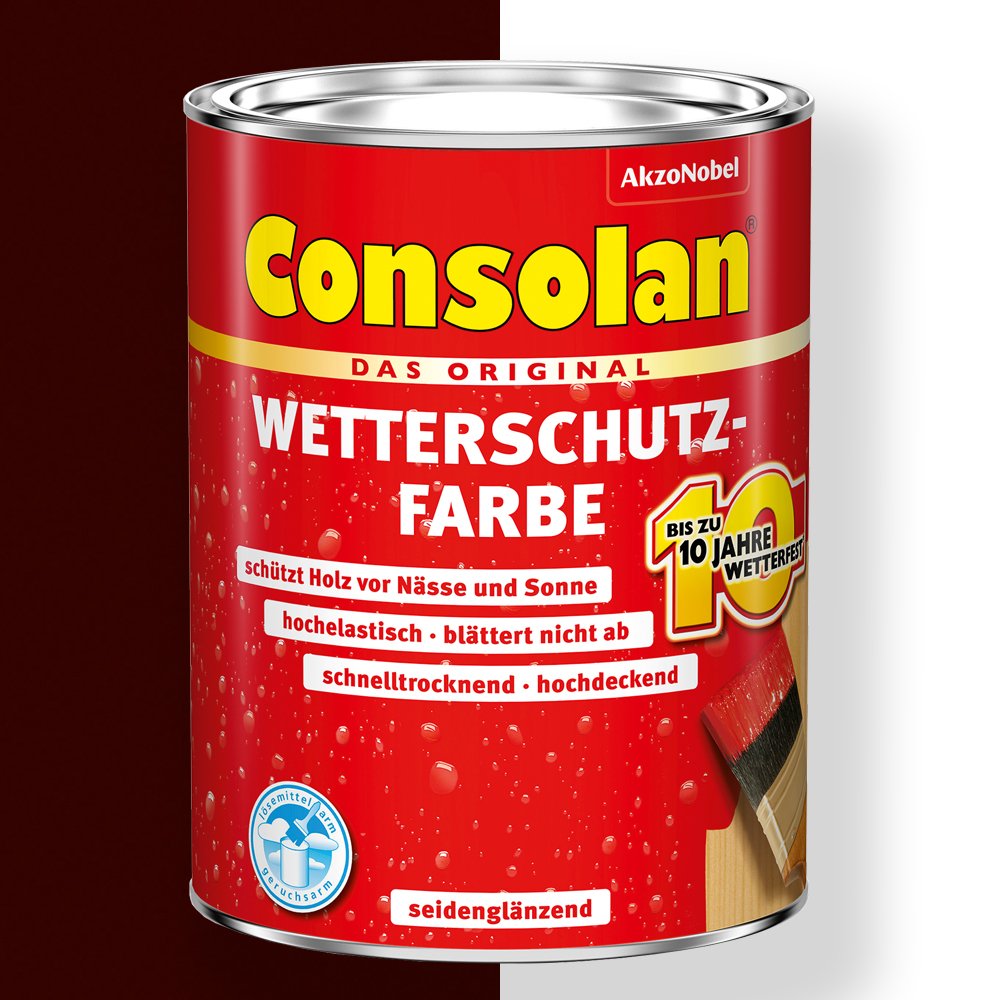 Consolan Wetterschutz-Farbe (5 l, dunkelbraun)