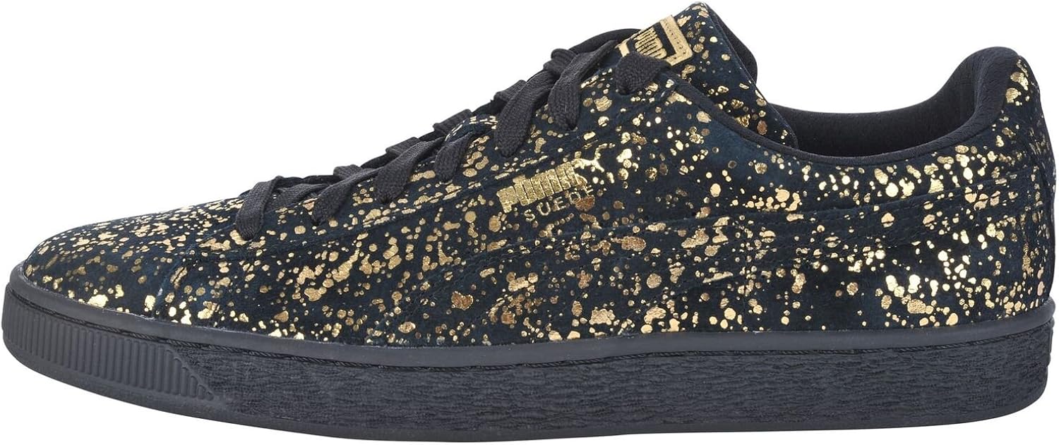 puma suede splatter metallic