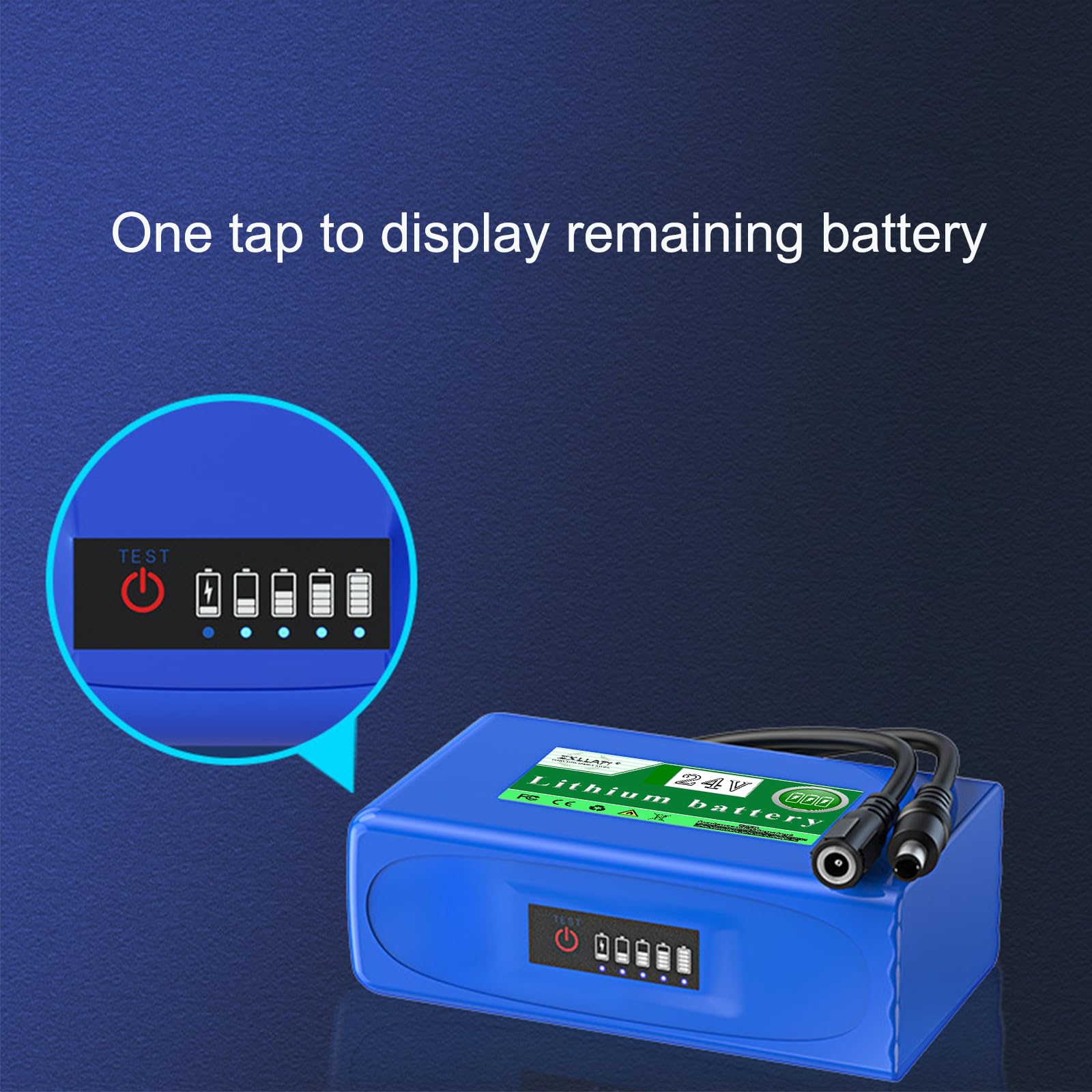 Batería de Litio de Repuesto de 24 V, 3000 mAh, 10 000 mAh, Recargable, de Iones de Litio, Fuente de alimentación de Respaldo de 24 V con Enchufe de CC y protección BMS.