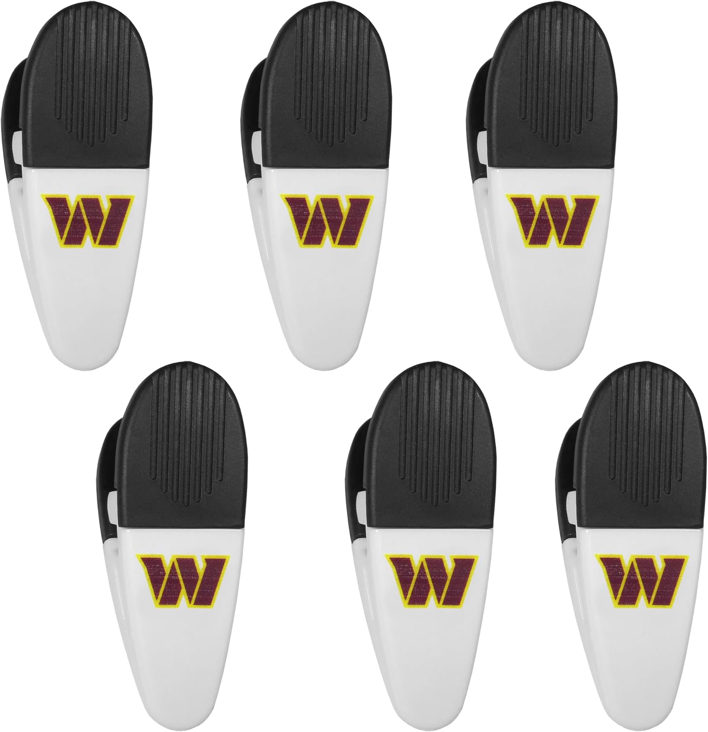 Siskiyou Sports NFL Washington Commanders Chip Clip Magnets, 6pk White, One Size