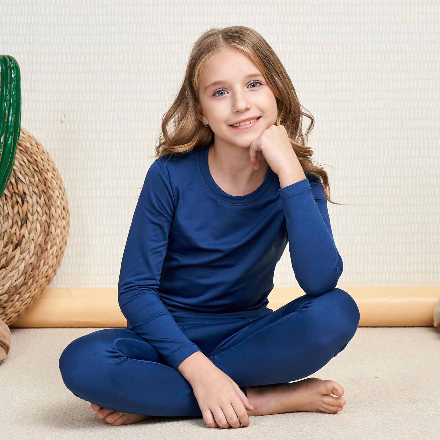 Girls Thermal Underwear Set Ultra Soft Fleece Lined Kids Long Johns Top Bottom Thermals Kids Base Layer Winter Warm - Image 3