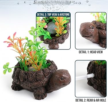 LIYAOLI Fish Tank Bubbler Decorations, Turtle Aquarium Air Stone