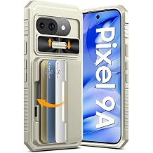 Oupeiger for Pixel 9a Case with Card Holder4-5 Card & RFID Blocking&Camera Guard,Non-Slip&Shockproof Rugged Wallet Cases,Case for Google Pixel 9a Gold