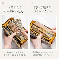 Amazon | [ムラ] レディース 長財布 バイカラー 本革 大容量 グレー