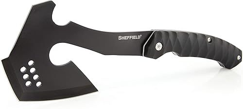 Sheffield 12153 Standoff Tactical Tomahawk con funda, hacha de supervivencia ligera, hacha de supervivencia para acampar, hachas de mano, hacha de