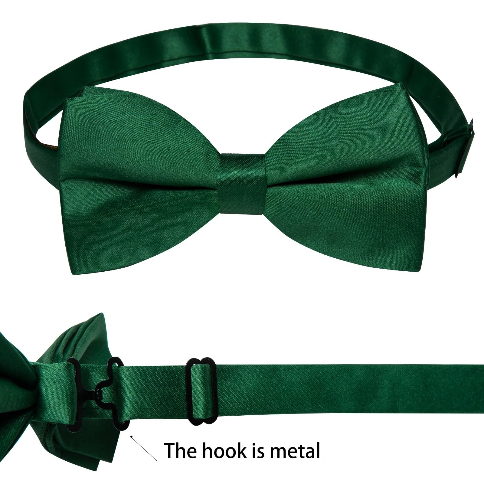 JFDBGU Wedding Bow Tie Silk Pre-tied Bowtie Cufflink Set for Party Knot Handkerchief Accessory