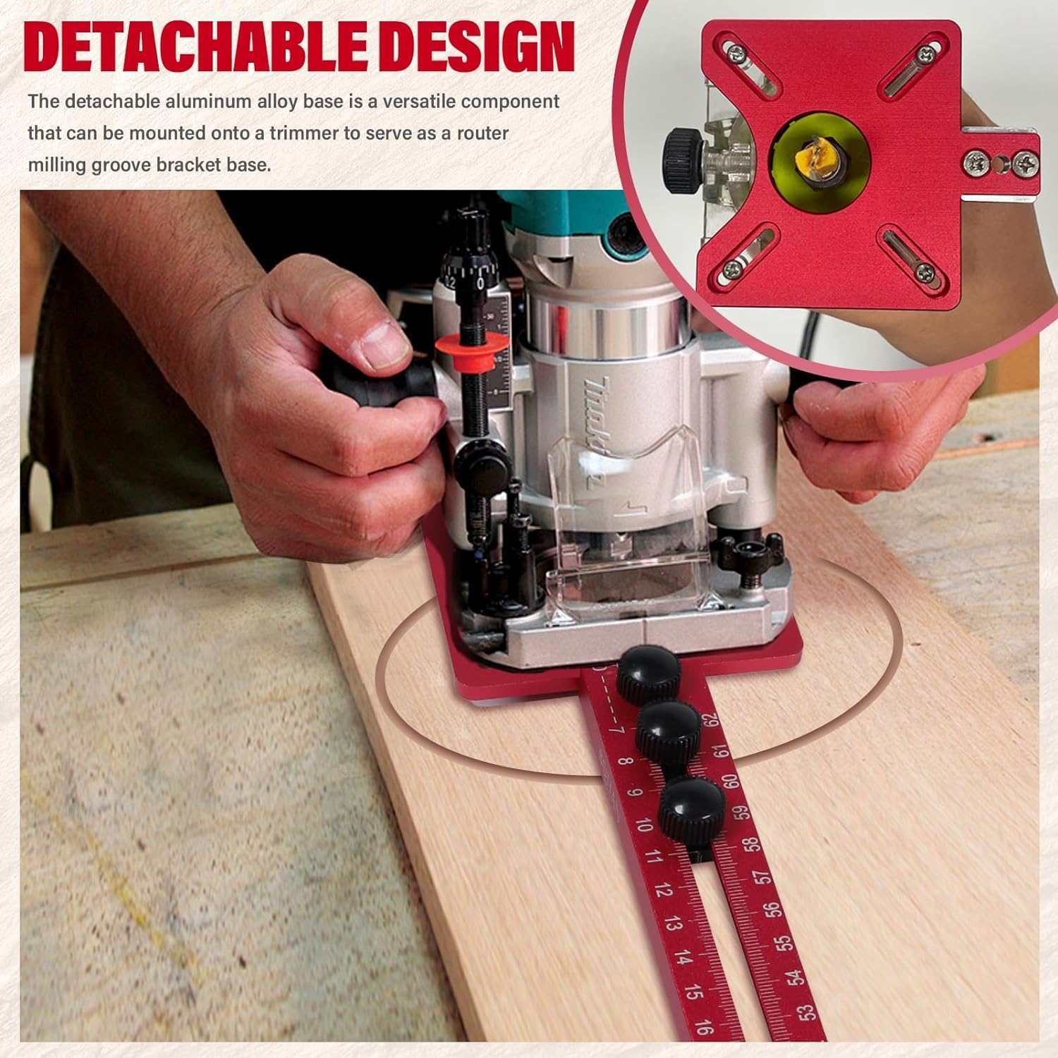 4 in 1 Router Milling Groove Bracket Advantages, 2025 New Cabinet Hardware Jig, Milling Flip Board, Cabinet Hardware Doweling Template Jig,Router Circle Cutting Jig,2pcs(extended version)