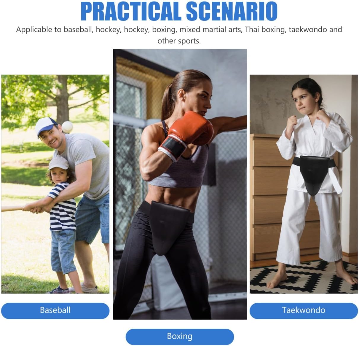 SOLUSTRE Professional Breathable Groin Guard Crotch Protector Wear-Resistant Training Groin Protector for Men and Boxing Muay Thai Martial Arts
