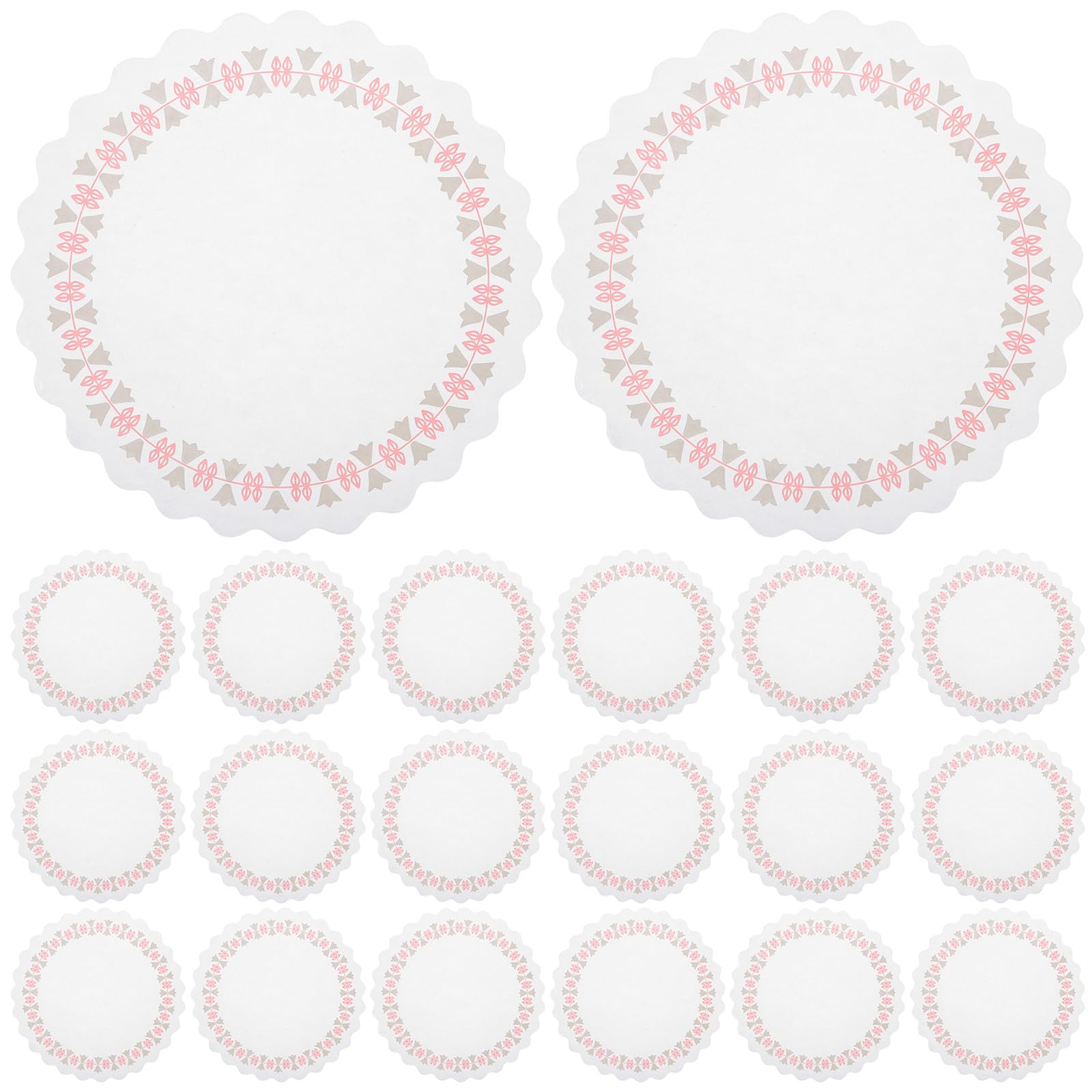 Napperons en papier pour gâteaux ronds de 18cm et sets de table jetables en dentelle