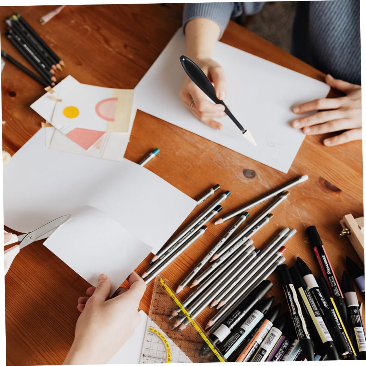 VILLFUL Sketch Eraser Pen Set Drawing Erase Tools Sketching Sponge Heads Blending Stumps for Art