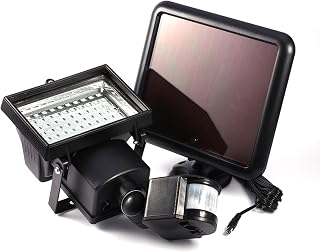 Fafeicy 60 LED Solar Motion Sensor, Light Outdoor Garden Security Wall Light with Adjustable Detection Distance for Garage Driveway Shed