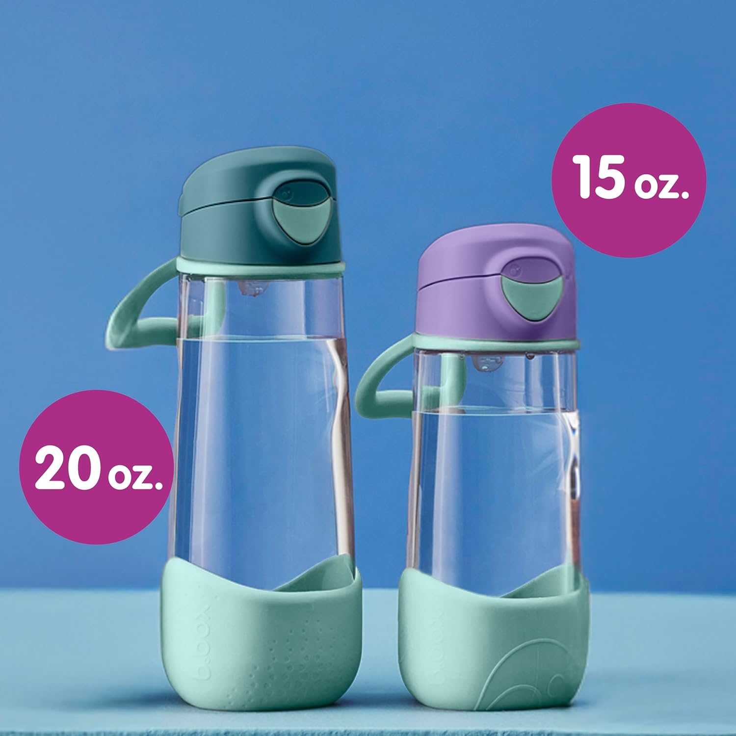 b.box 15oz Sport Spout Kids Water Bottle for School, Sports, Daycare - No-Straw Design for Easy Cleaning - Leakproof - Ergonomic Triangle Grip - Dishwasher Safe, BPA Free, PFAS Free - Lilac Pop - Image 9