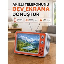 Retro TV Telefon Ekran B y t c  12'' HD G r nt  B y tme Standl  Katlanabilir Telefon Tutucu