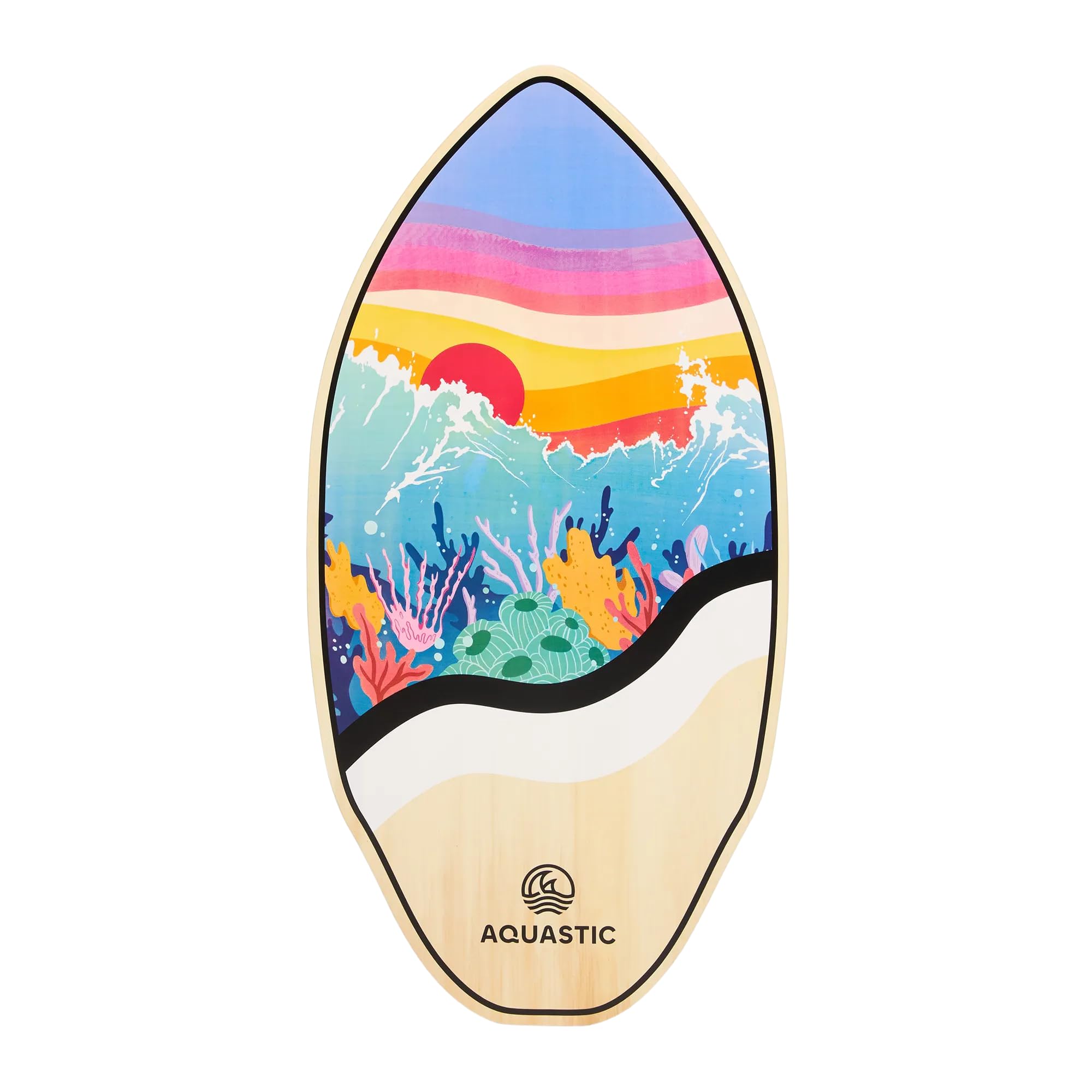 AQUASTIC Lagoon Tabla de esquí Madera contrachapada álamo 99x49 cm 100 kg Multicolor