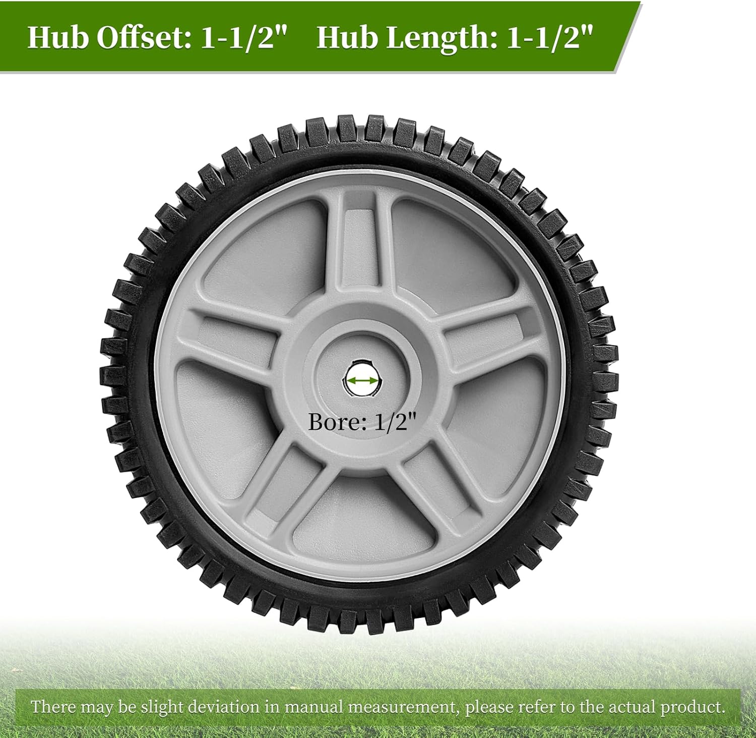 581009202 Wheels for Hus qvarna/Hon da Black Max/AYP/Craftsman/Pou lan Lawn Mower, 8 Inch Front Drive Wheels Replace for 193912x460, 2 Pack
