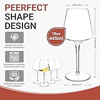 Vista 4 de Tritan-Plastic - Juego de 4 copas de vino tinto flotantes para piscina, 15 onzas, vasos de vino duraderos con tallo largo, ideal para el hogar