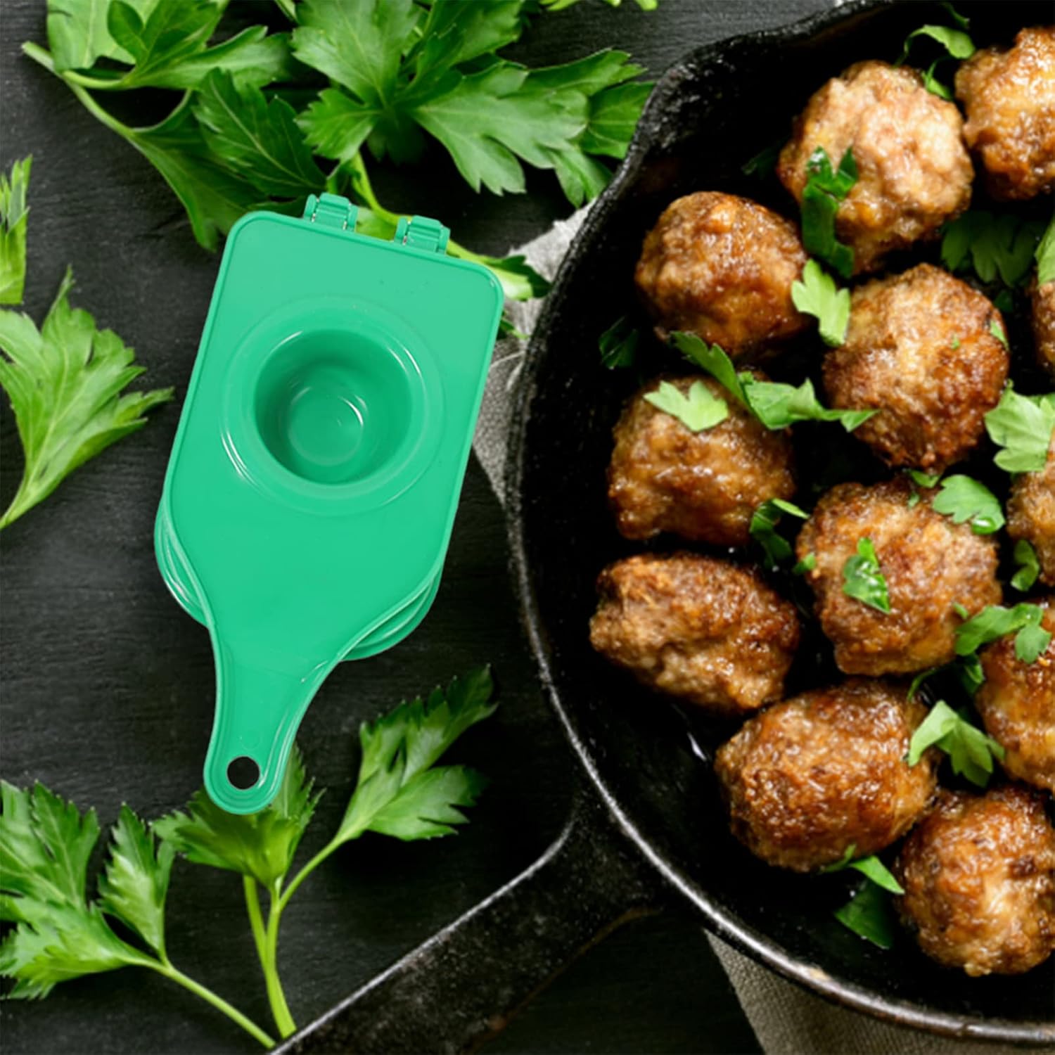 Luxshiny Meatball Maker Mini Scoops Chocolate Covered Cookies Mini Cake Molds Pastry Press Baller Tong Meatball Shaper Tool Multifunction Ball Maker Cookie Dough Scoop Cooking Accessories
