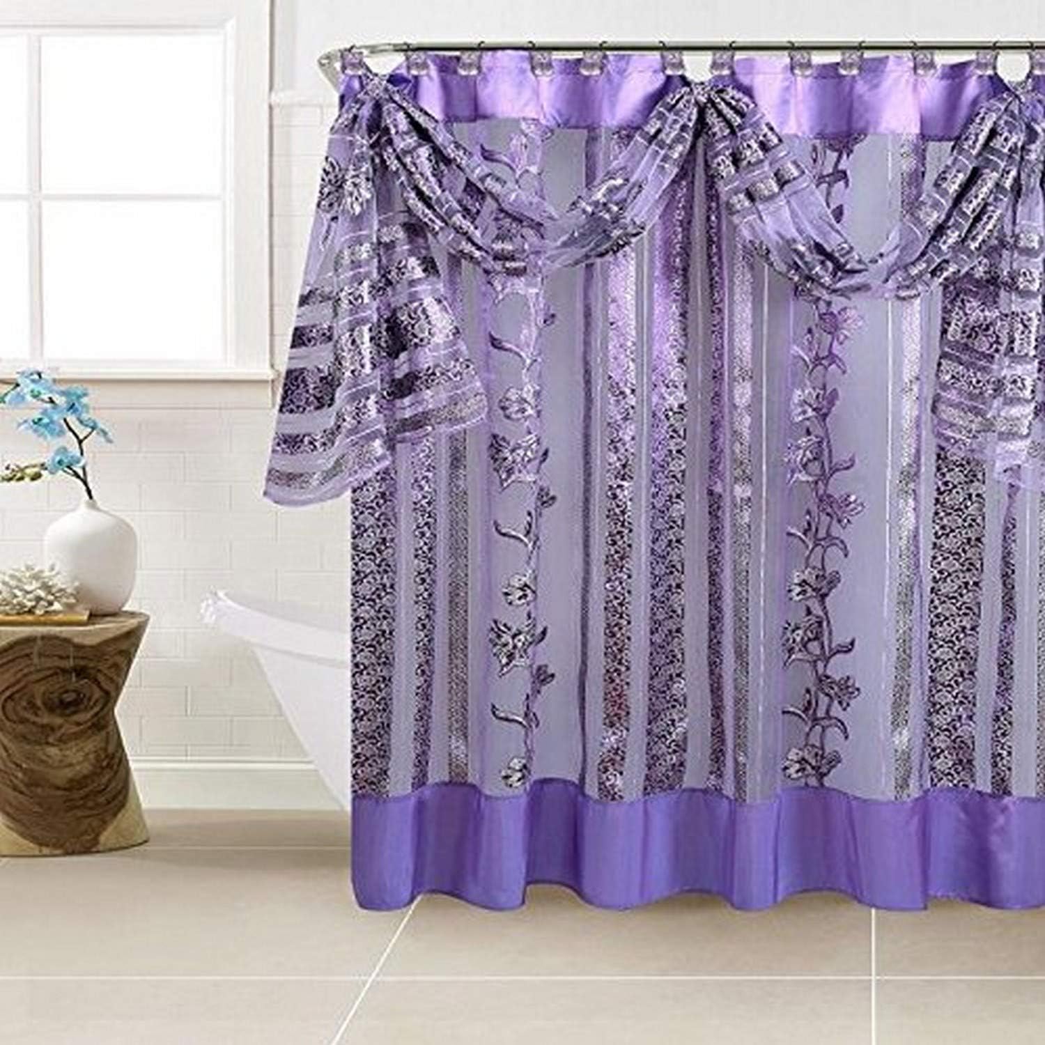 Daniel's Bath & Byound Paris Shower Curtain, Purple