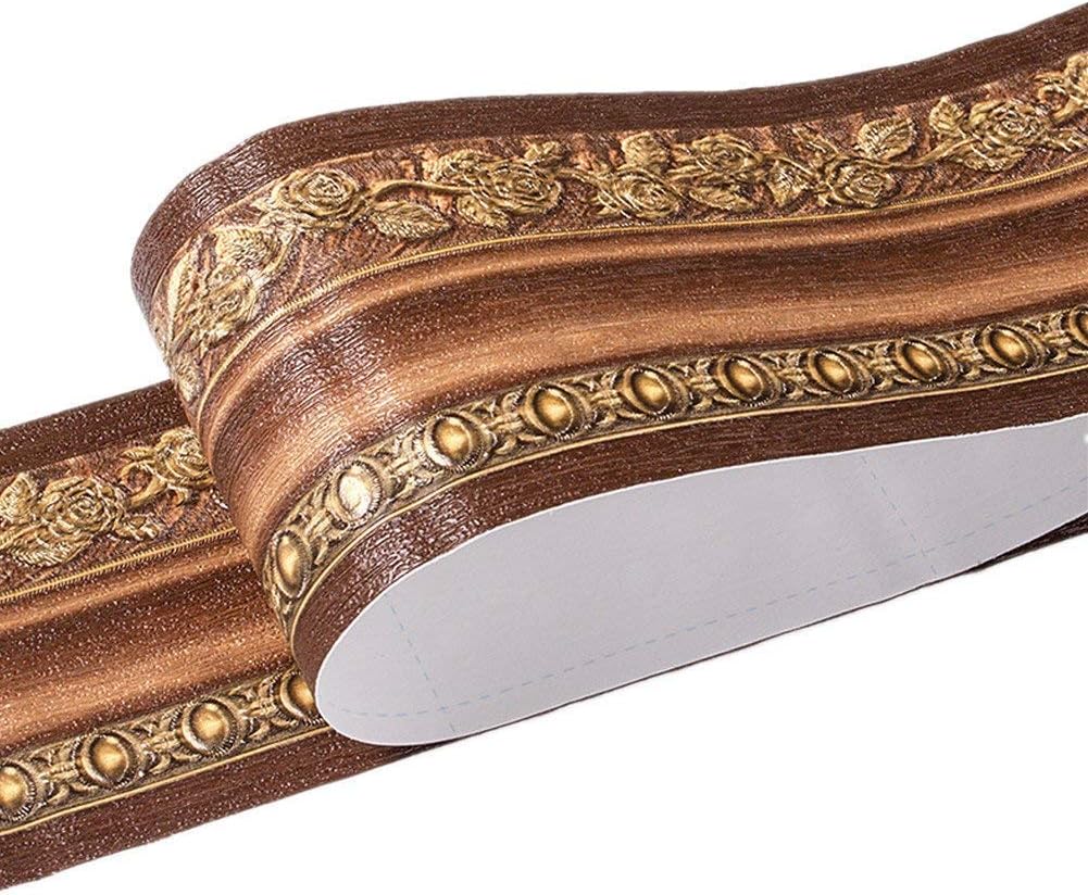 REDODECO 3D Pattern Self Adhesive Floral Molding PVC Wallpaper Border