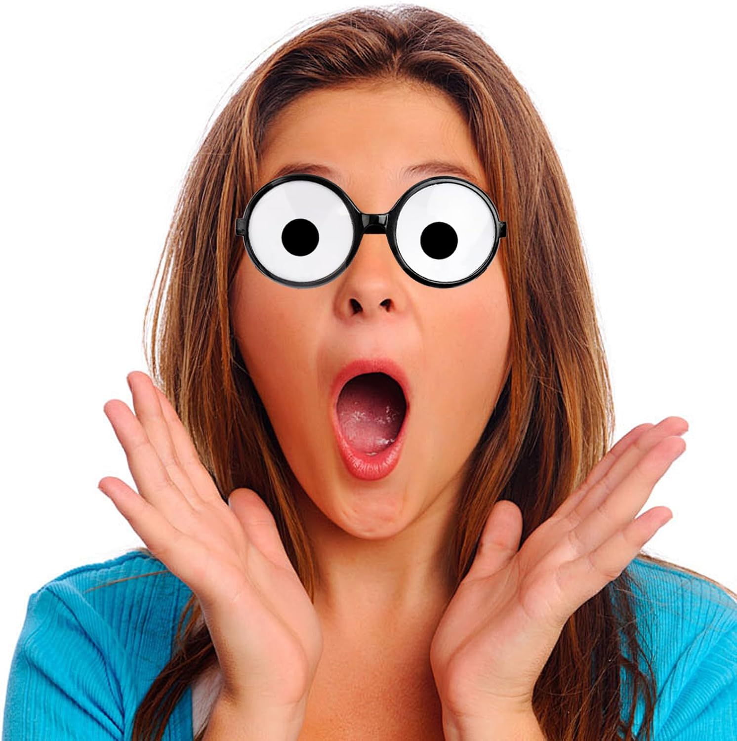 3PCS Googly Eyes Glasses Halloween Funny Eyeball Silly Glasses for Men Women Halloween Costume Accessories