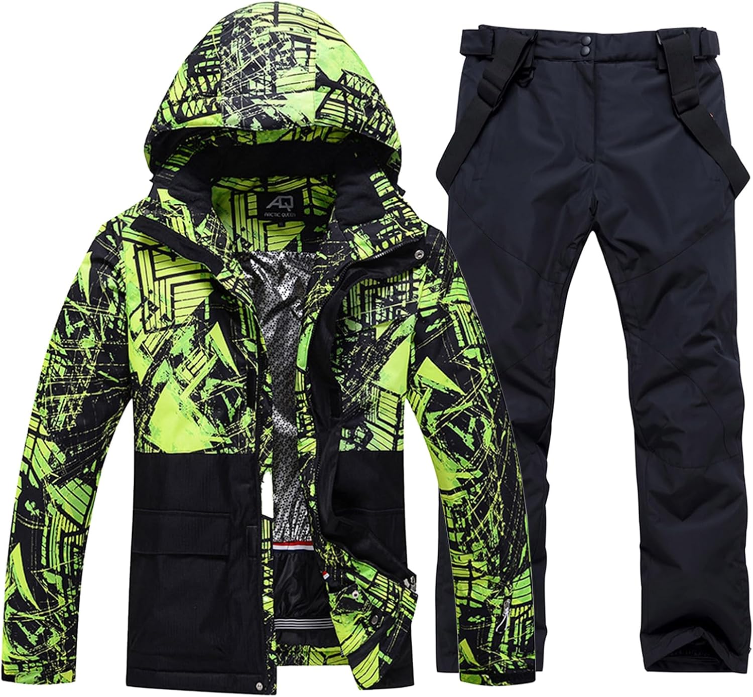 RIUIYELE Men's Ski Jacket and Pants Set Insulated Waterproof Snowsuits Winter Warm Outdoor Skiing Snowboard Jackets for Men