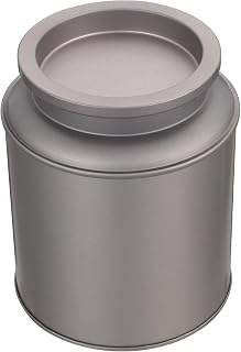 Ipetboom Tea Storage Canister Small Tinplate Airtight Container with Lid for Travel and Pantry Organization