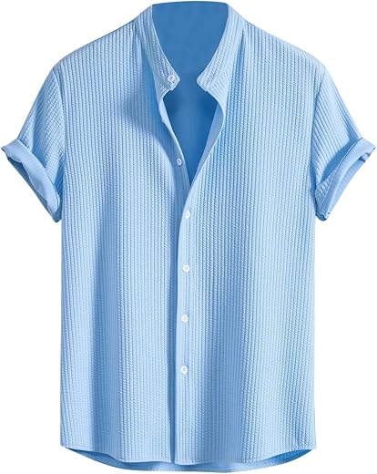 GRECIILOOKS Men's Polycotton Regular Fit Casual Shirt | Stylish | Printed | Solid | Short Sleeve | Trendy (Available in Pl...