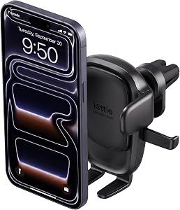 iOttie Easy One Touch 6 Air Vent Car Phone Mount - Universal Cell Phone Holder for iPhone, Google, Samsung, Moto, Huawei, Nokia, LG, and All Other Smartphones