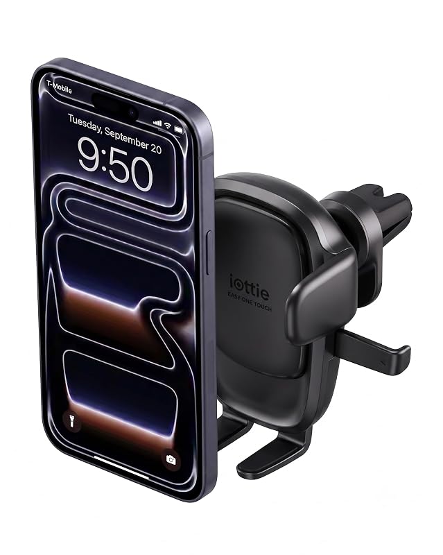Suporte veicular para celular iOttie Easy One Touch 6 para saída de ar, com ajuste de visão e organizador de cabo EOTNCG103