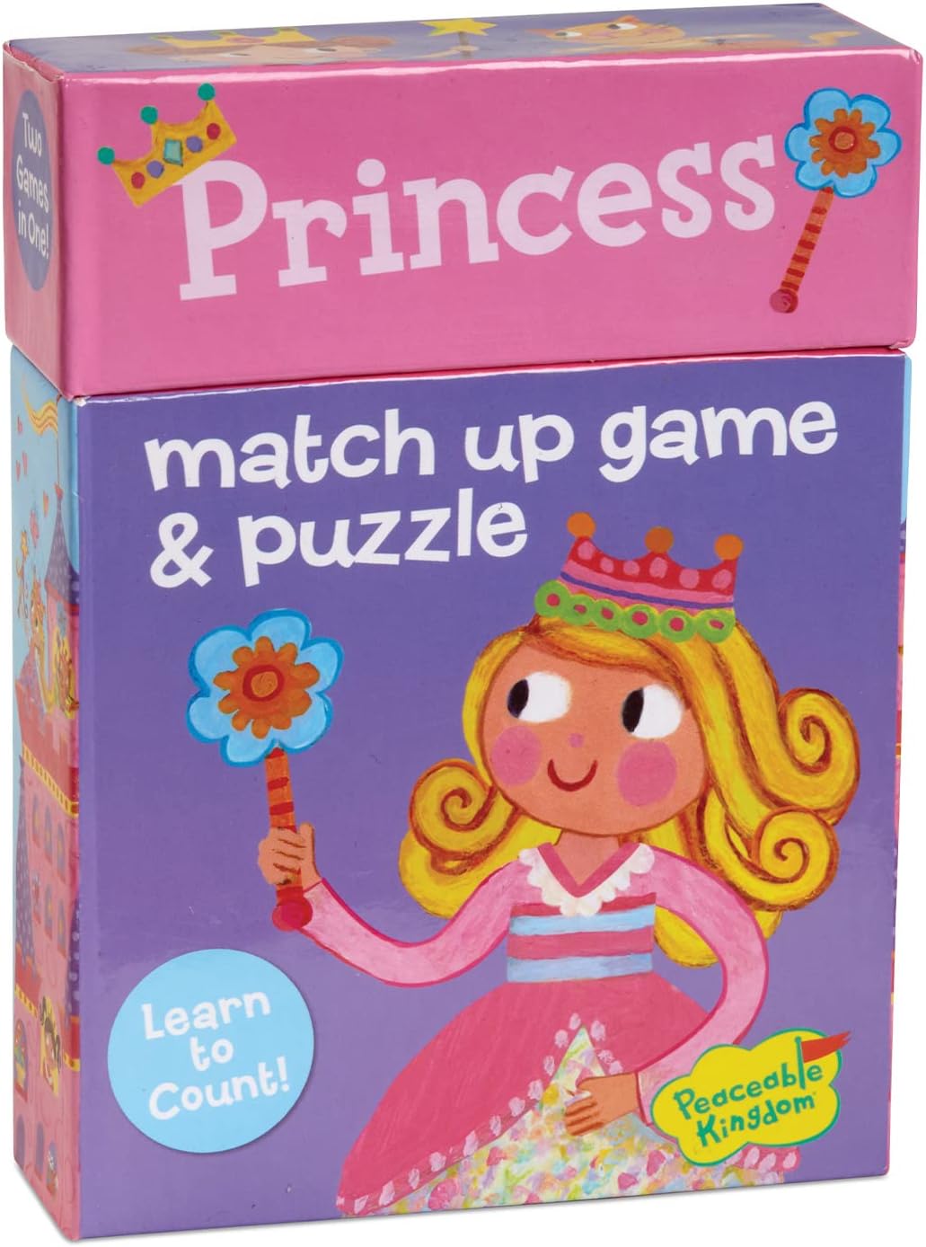 Peaceable Kingdom Press Princess 2-in-1 Match Up Memory Game & Floor Puzzle (24 Piece)