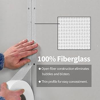 Uxcell Drywall Joint Tape Self-Adhesive Fiberglass 1.8-inch X 98-feet