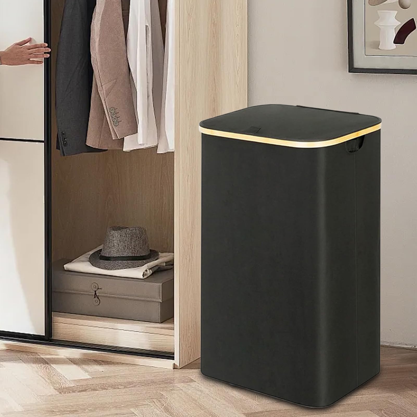 Cestino Portabucato per la Biancheria Cesto per il Bucato con | Cesto Pieghevole Per Il Bucato per Asilo Camera da Dormitorio Università Angolo Appartamento Armadio