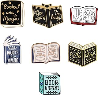 Book Pins Cartoon Book Enamel Pins Books Lovers Gifts Decorative Lapel Pins for Backpacks Clothing Bags Jackets Learning G Price In India