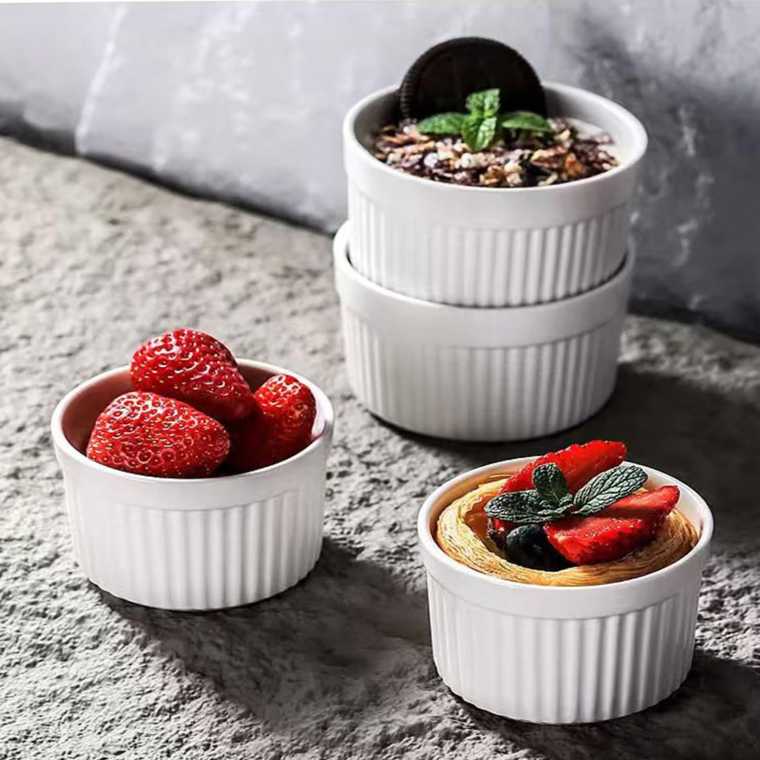 LEKEFETO 6 Ciotole Per Soufflé Da 160 Ml, In Ceramica, Per | FindTheDeal - 6