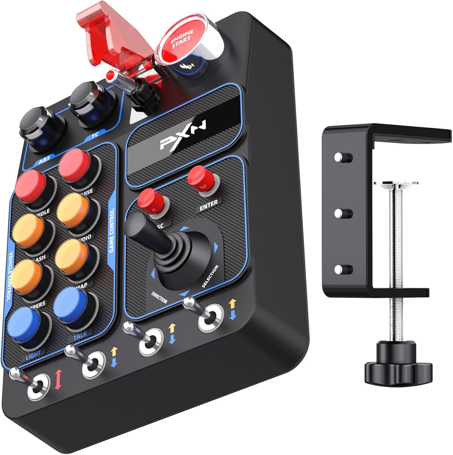 PXN CB1 Button Box β PC Simulator Side Panel with 19 Programmable ...