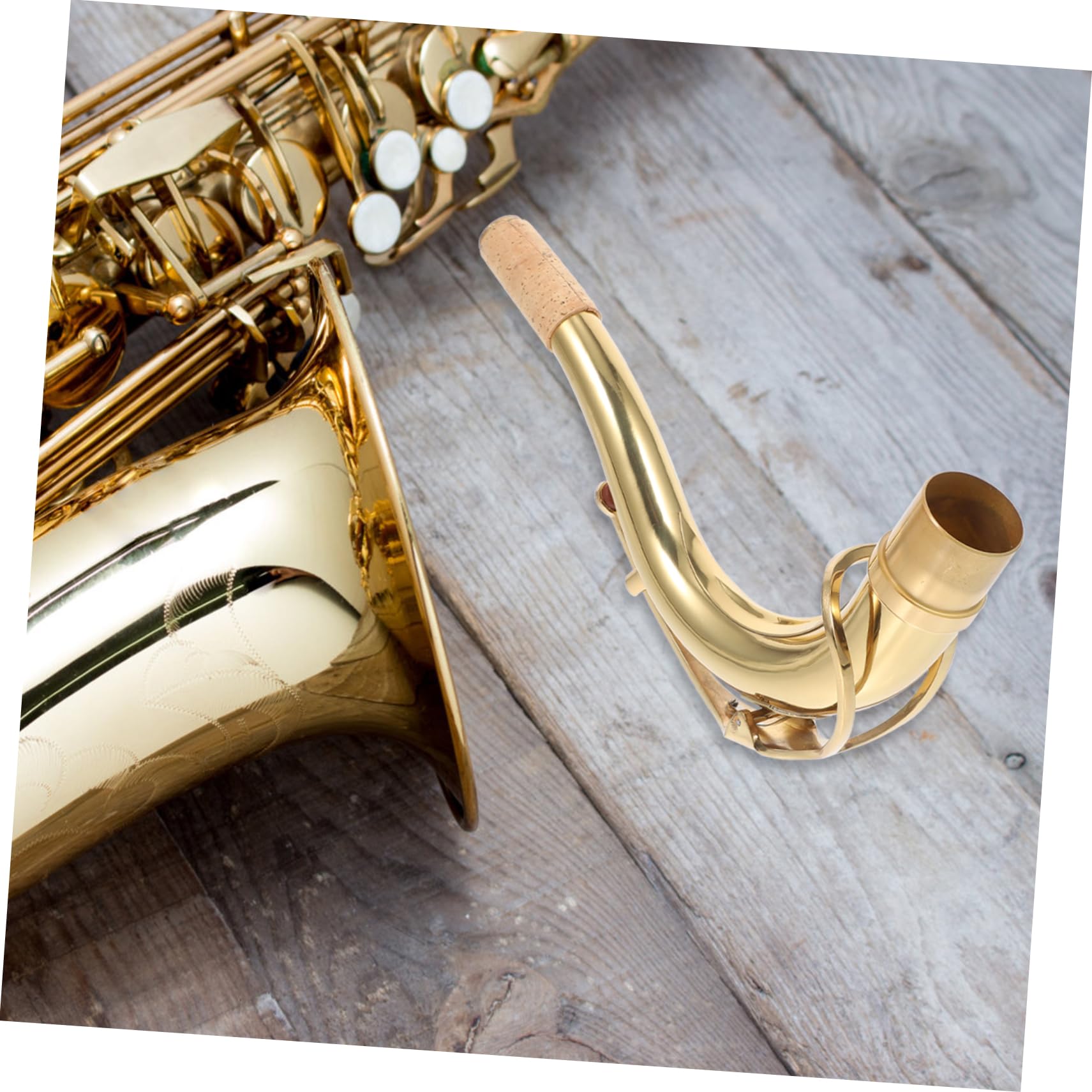 Saxophone Curvo di Ricambio in Ottone Dorato, 1 Pezzo | Parte per Strumenti Musicali, Uso su Sax Contralto in Si Bemolle, Profilo Professionale